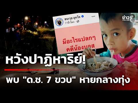 Massive Search Operation for 7-Year-Old Boy Missing in Kalasin Rice Field